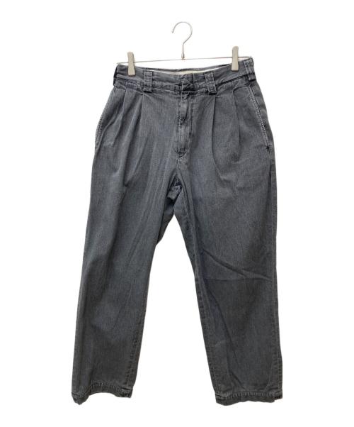 Oblada（オブラダ）Oblada (オブラダ) タックデニムパンツ ブラック サイズ:24の古着・服飾アイテム