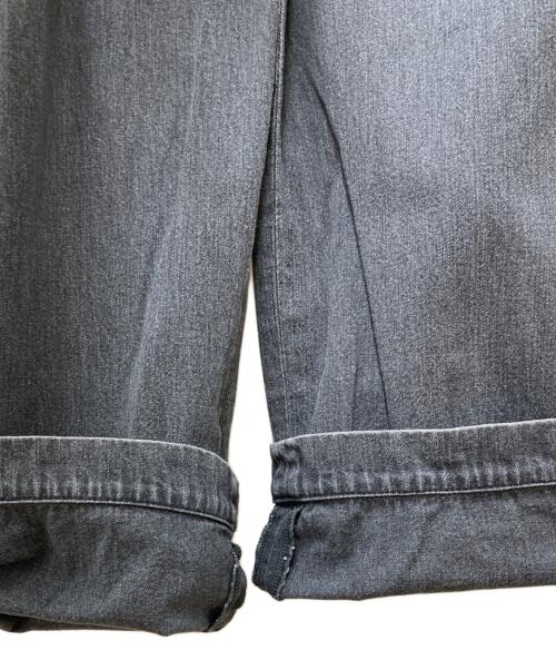 Oblada（オブラダ）Oblada (オブラダ) タックデニムパンツ ブラック サイズ:24の古着・服飾アイテム