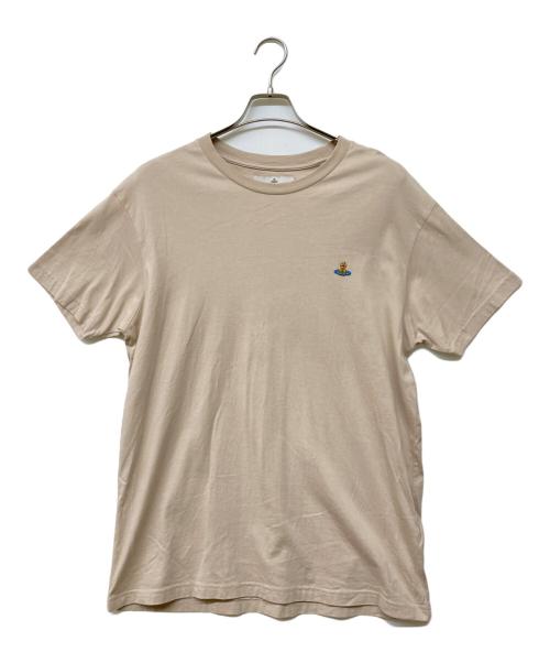 Vivienne Westwood（ヴィヴィアンウエストウッド）Vivienne Westwood (ヴィヴィアンウエストウッド) オーブ刺繍クラシックTシャツ ベージュ サイズ:sizeMの古着・服飾アイテム