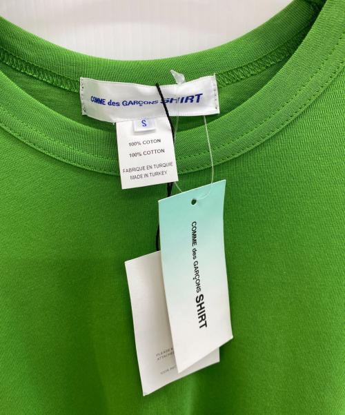 COMME des GARCONS SHIRT（コムデギャルソンシャツ）COMME des GARCONS SHIRT (コムデギャルソンシャツ) クルーネックTシャツ グリーン サイズ:S 未使用品の古着・服飾アイテム