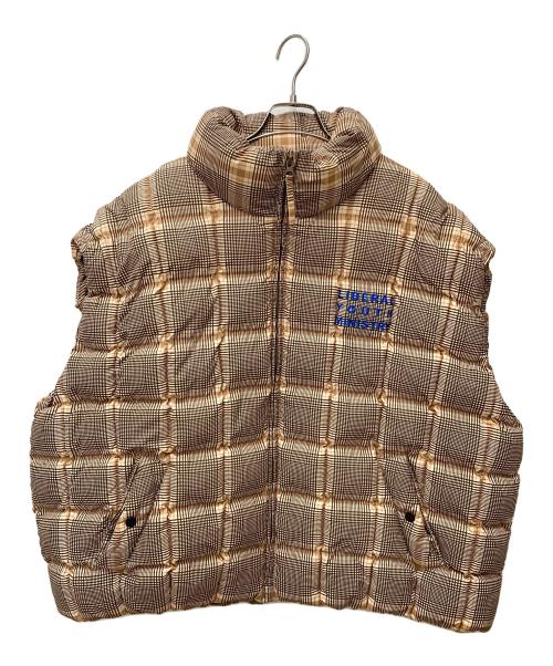 Liberal youth ministry（リベラルユースミニストリー）Liberal youth ministry (リベラルユースミニストリー) チェックパデッドベスト 7842257504 ベージュ サイズ:Lの古着・服飾アイテム
