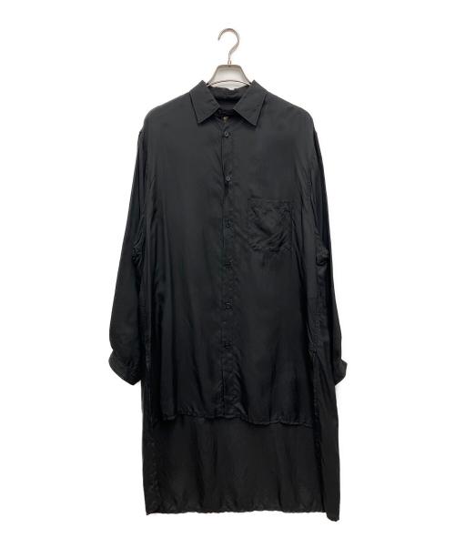Y's BANG ON!（ワイズバングオン！）Y's BANG ON! (ワイズバングオン！) ロングキュプラシャツ ブラック サイズ:2の古着・服飾アイテム