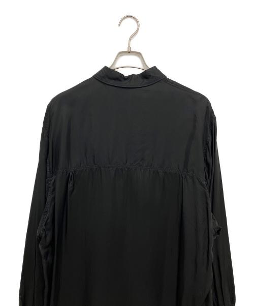 Y's BANG ON!（ワイズバングオン！）Y's BANG ON! (ワイズバングオン！) ロングキュプラシャツ ブラック サイズ:2の古着・服飾アイテム