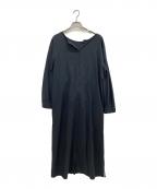 BLUE LABEL CRESTBRIDGEブルーレーベルクレストブリッジ）の古着「ポプリンワンピース」｜ブラック