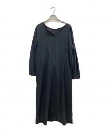 BLUE LABEL CRESTBRIDGE（ブルーレーベルクレストブリッジ）の古着「ポプリンワンピース」｜ブラック