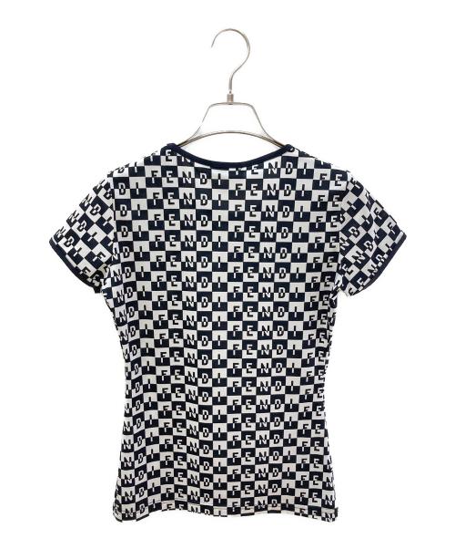FENDI（フェンディ）FENDI (フェンディ) ロゴプリントカットソー ブラック サイズ:42の古着・服飾アイテム