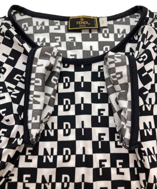 FENDI（フェンディ）FENDI (フェンディ) ロゴプリントカットソー ブラック サイズ:42の古着・服飾アイテム