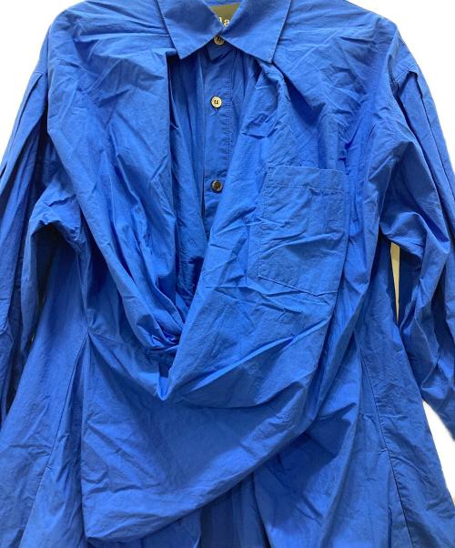 Millanni（ミランニ）Millanni (ミランニ) スクイーズシャツワンピース ブルー サイズ:FREEの古着・服飾アイテム