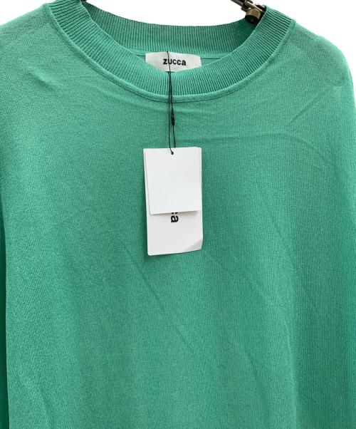 ZUCCA（ズッカ）ZUCCA (ズッカ) ZUCCA　シアーニットワンピース グリーン サイズ:M 未使用品の古着・服飾アイテム