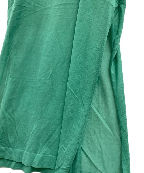 ZUCCA（ズッカ）ZUCCA (ズッカ) ZUCCA　シアーニットワンピース グリーン サイズ:M 未使用品の古着・服飾アイテム