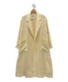 Spick and Span（スピックアンドスパン）の古着「ビッグカラーガウンコート」｜イエロー