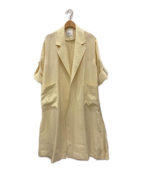 Spick and Span（スピックアンドスパン）Spick and Span (スピックアンドスパン) ビッグカラーガウンコート イエロー サイズ:36の古着・服飾アイテム