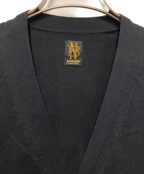BATONER（バトナ―）BATONER (バトナ―) THE SEAISLAND COTTON CARDIGAN ブラック サイズ:3の古着・服飾アイテム