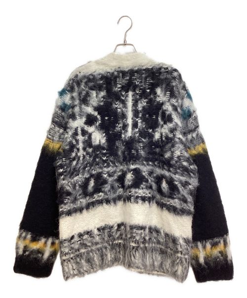 sacai（サカイ）sacai (サカイ) Pattern Knit Cardigan（パターンニットカーディガン） ホワイト×ブラック サイズ:2 未使用品の古着・服飾アイテム