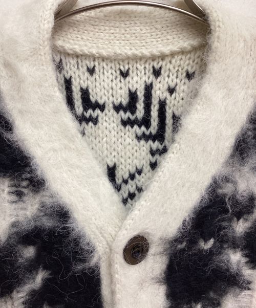 sacai（サカイ）sacai (サカイ) Pattern Knit Cardigan（パターンニットカーディガン） ホワイト×ブラック サイズ:2 未使用品の古着・服飾アイテム