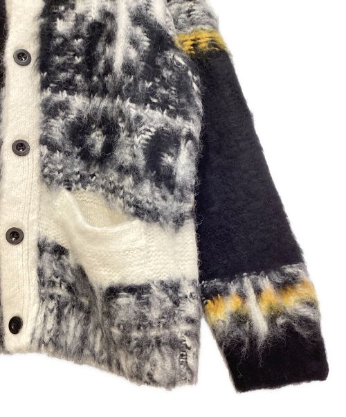 sacai（サカイ）sacai (サカイ) Pattern Knit Cardigan（パターンニットカーディガン） ホワイト×ブラック サイズ:2 未使用品の古着・服飾アイテム