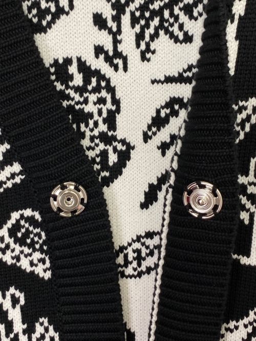OFFWHITE（オフホワイト）OFFWHITE (オフホワイト) TATTOO AO KNIT CARDIGAN ブラック サイズ:Mの古着・服飾アイテム