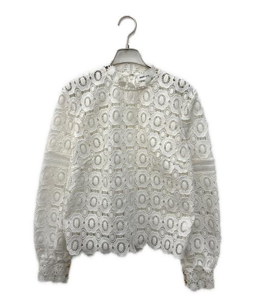 SELF PORTRAIT（セルフ ポートレイト）SELF PORTRAIT (セルフ ポートレイト) レースブラウス ホワイト サイズ:SIZE UK8の古着・服飾アイテム