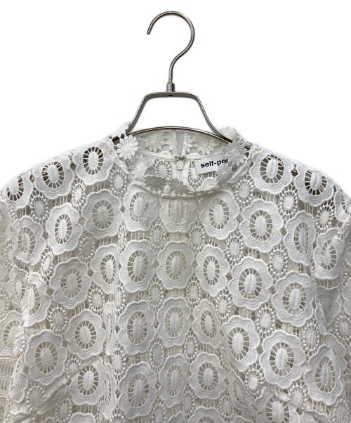 SELF PORTRAIT（セルフ ポートレイト）SELF PORTRAIT (セルフ ポートレイト) レースブラウス ホワイト サイズ:SIZE UK8の古着・服飾アイテム