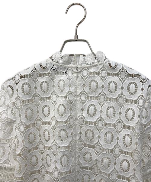 SELF PORTRAIT（セルフ ポートレイト）SELF PORTRAIT (セルフ ポートレイト) レースブラウス ホワイト サイズ:SIZE UK8の古着・服飾アイテム