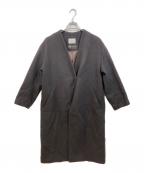 IENAイエナ）の古着「MANTECOノーカラーコート」｜ブラウン