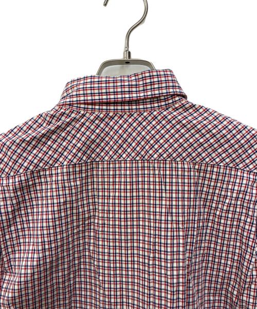 KARL HELMUT（カールヘルム）Karl Helmut (カールヘルム) パッチ付きチェックシャツ レッド サイズ:Ｍの古着・服飾アイテム