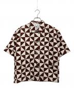6(ROKU) BEAUTY&YOUTHロク ビューティーアンドユース）の古着「KIKAGAKU PRINT SHIRT」｜ブラウン