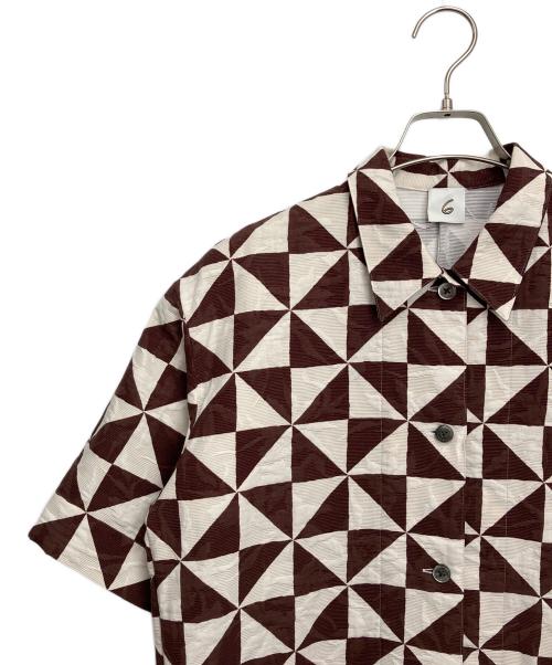 6(ROKU) BEAUTY&YOUTH（ロク ビューティーアンドユース）6(ROKU) BEAUTY&YOUTH (ロク ビューティーアンドユース) KIKAGAKU PRINT SHIRT ブラウン サイズ:Freeの古着・服飾アイテム