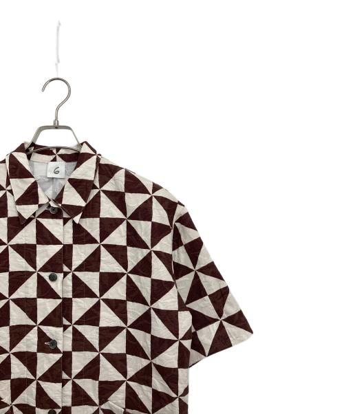 6(ROKU) BEAUTY&YOUTH（ロク ビューティーアンドユース）6(ROKU) BEAUTY&YOUTH (ロク ビューティーアンドユース) KIKAGAKU PRINT SHIRT ブラウン サイズ:Freeの古着・服飾アイテム