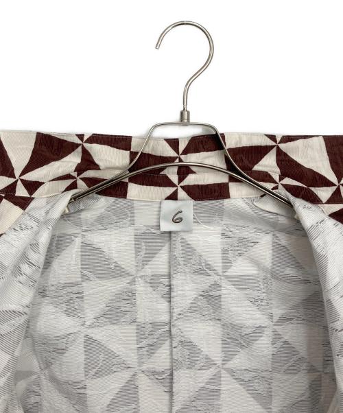 6(ROKU) BEAUTY&YOUTH（ロク ビューティーアンドユース）6(ROKU) BEAUTY&YOUTH (ロク ビューティーアンドユース) KIKAGAKU PRINT SHIRT ブラウン サイズ:Freeの古着・服飾アイテム