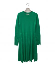 J.W.ANDERSON（ジェイダブリューアンダーソン）の古着「スカラップヘムニットワンピース」｜グリーン