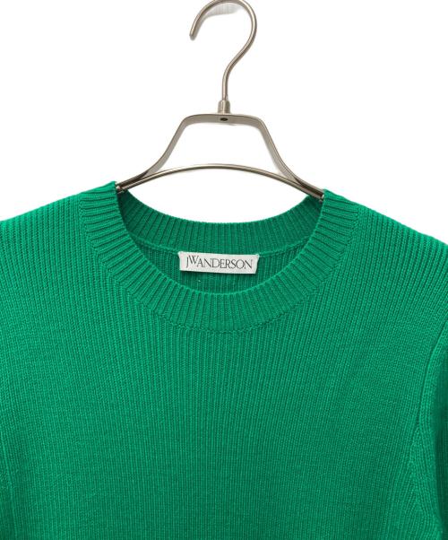 J.W.ANDERSON（ジェイダブリューアンダーソン）J.W.ANDERSON (ジェイダブリューアンダーソン) スカラップヘムニットワンピース グリーン サイズ:Sの古着・服飾アイテム