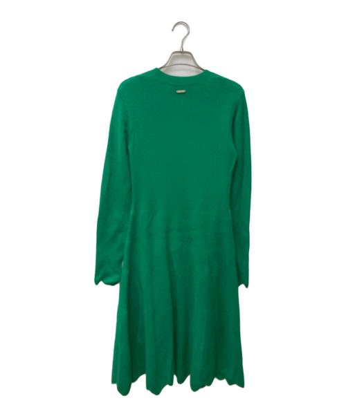 J.W.ANDERSON（ジェイダブリューアンダーソン）J.W.ANDERSON (ジェイダブリューアンダーソン) スカラップヘムニットワンピース グリーン サイズ:Sの古着・服飾アイテム