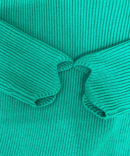 J.W.ANDERSON（ジェイダブリューアンダーソン）J.W.ANDERSON (ジェイダブリューアンダーソン) スカラップヘムニットワンピース グリーン サイズ:Sの古着・服飾アイテム