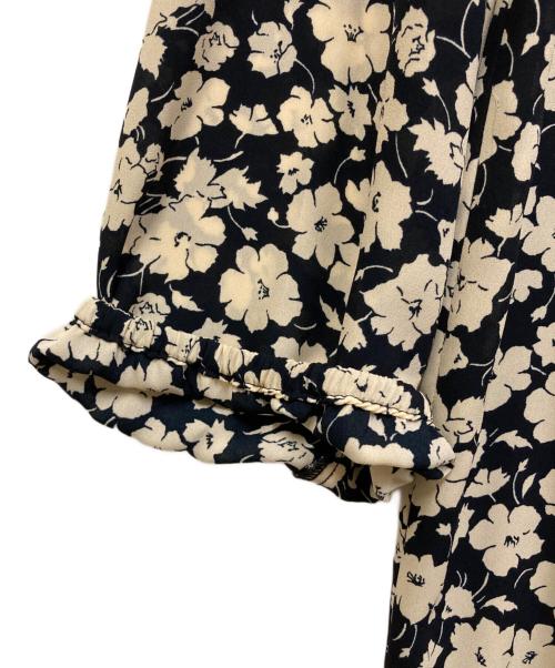 LAUREN RALPH LAUREN（ローレンラルフローレン）LAUREN RALPH LAUREN (ローレンラルフローレン) フラワープリントワンピース ネイビー サイズ:4の古着・服飾アイテム