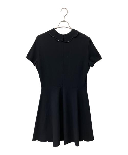 VALENTINO（ヴァレンティノ）VALENTINO (ヴァレンティノ) スタッズ&レースニットドレス ブラック サイズ:XLの古着・服飾アイテム