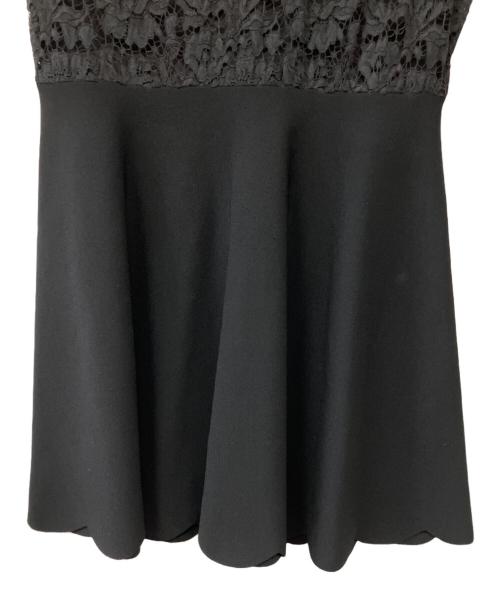 VALENTINO（ヴァレンティノ）VALENTINO (ヴァレンティノ) スタッズ&レースニットドレス ブラック サイズ:XLの古着・服飾アイテム