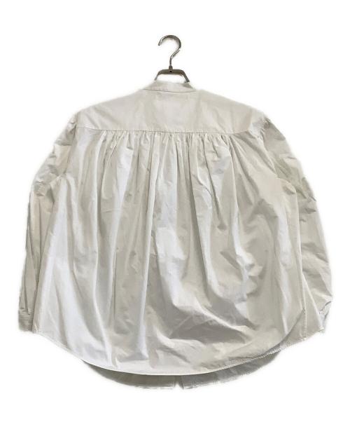 JIL SANDER（ジルサンダー）JIL SANDER (ジルサンダー) バンドカラーシャツ ホワイト サイズ:36の古着・服飾アイテム