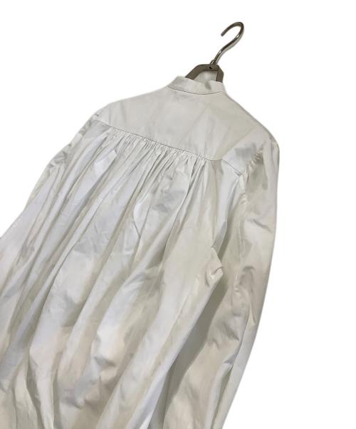 JIL SANDER（ジルサンダー）JIL SANDER (ジルサンダー) バンドカラーシャツ ホワイト サイズ:36の古着・服飾アイテム