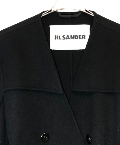 JIL SANDER（ジルサンダー）JIL SANDER (ジルサンダー) ダブルブレストケープコート ブラック サイズ:38の古着・服飾アイテム