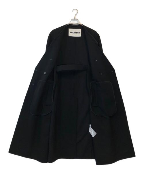 JIL SANDER（ジルサンダー）JIL SANDER (ジルサンダー) ダブルブレストケープコート ブラック サイズ:38の古着・服飾アイテム