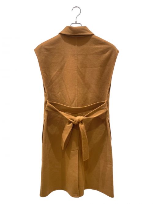 HERMES（エルメス）HERMES (エルメス) カシミヤロングジレ ブラウン サイズ:36の古着・服飾アイテム