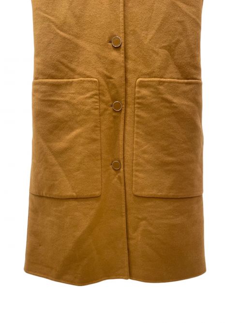 HERMES（エルメス）HERMES (エルメス) カシミヤロングジレ ブラウン サイズ:36の古着・服飾アイテム