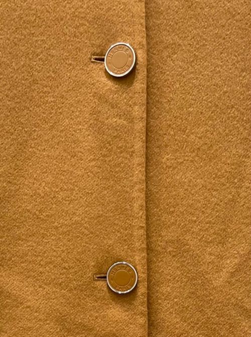 HERMES（エルメス）HERMES (エルメス) カシミヤロングジレ ブラウン サイズ:36の古着・服飾アイテム