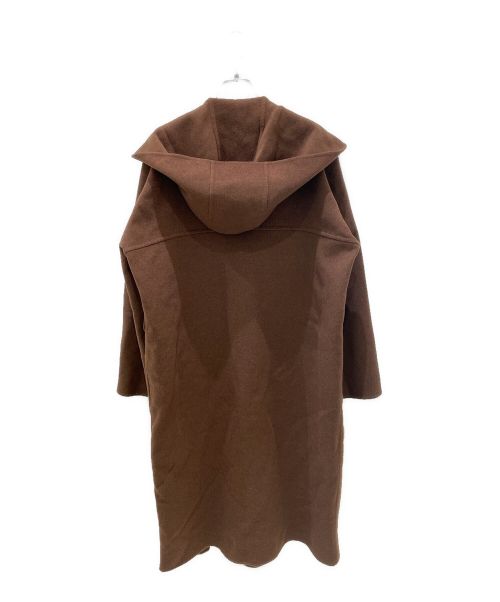 HERMES（エルメス）HERMES (エルメス) ニットディテール カシミヤ フーデッドコート ブラウン サイズ:38の古着・服飾アイテム