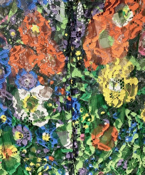 GUCCI（グッチ）GUCCI (グッチ) Ken Scott Printed Lace Dress（ケン・スコット プリント レース ドレス） グリーン サイズ:40の古着・服飾アイテム