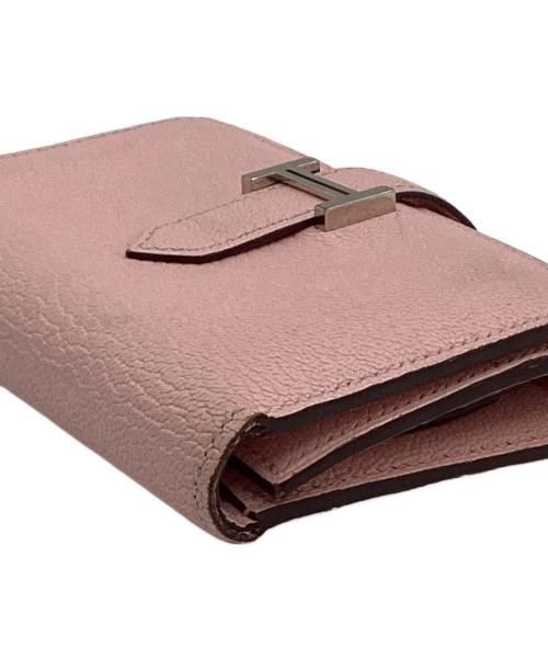 HERMES（エルメス）HERMES (エルメス) コンパクトウォレット ピンクの古着・服飾アイテム