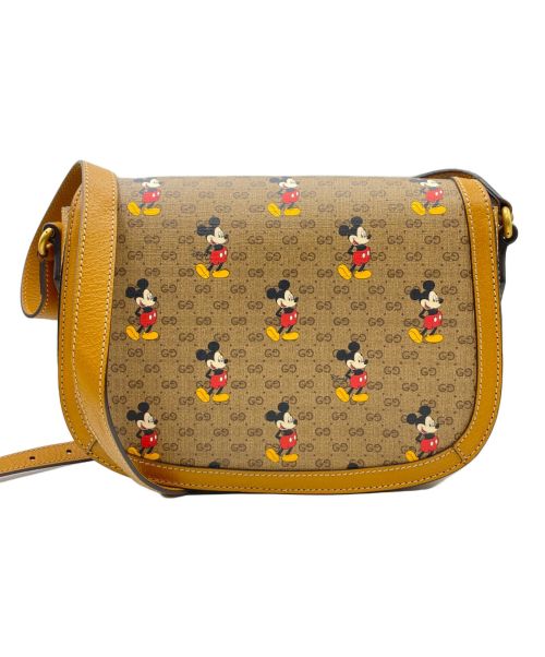 GUCCI（グッチ）GUCCI (グッチ) DISNEY (ディズニー) GGスプリームキャンバス/レザー ショルダーバッグの古着・服飾アイテム