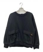 BLUE LABEL CRESTBRIDGEブルーレーベルクレストブリッジ）の古着「ウォームファージャージープルオーバー」｜ブラック