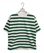 DAIWA PIER39ダイワ ピア39）の古着「ドローストリング ボーダー Tシャツ」｜グリーン